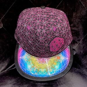 Grassroots chakra/flower of life holographic hat